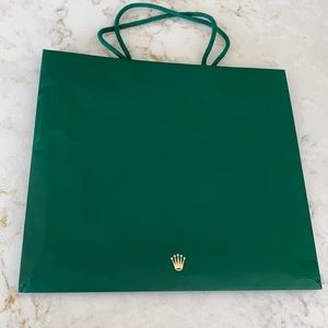 Rolex empty shopping bag